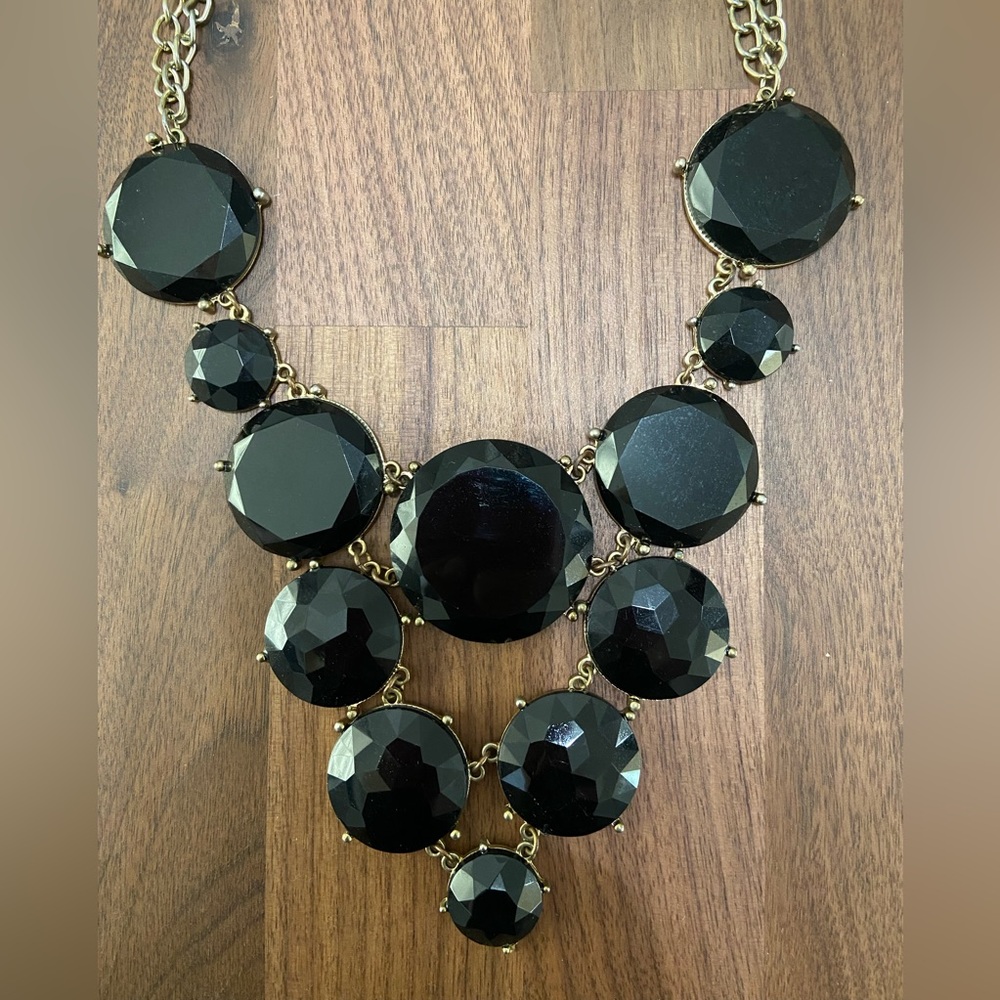 Black statement necklace